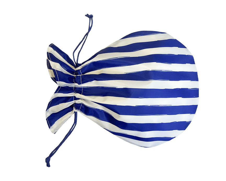 BikiniBag mit blauen Streifen